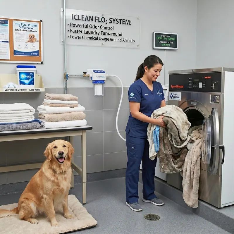 iClean FLO3 on a commercial washer