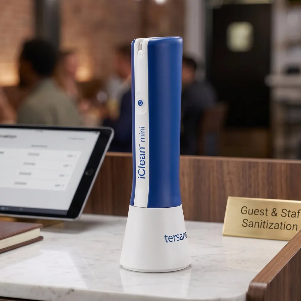 Tersano iClean mini on a front desk